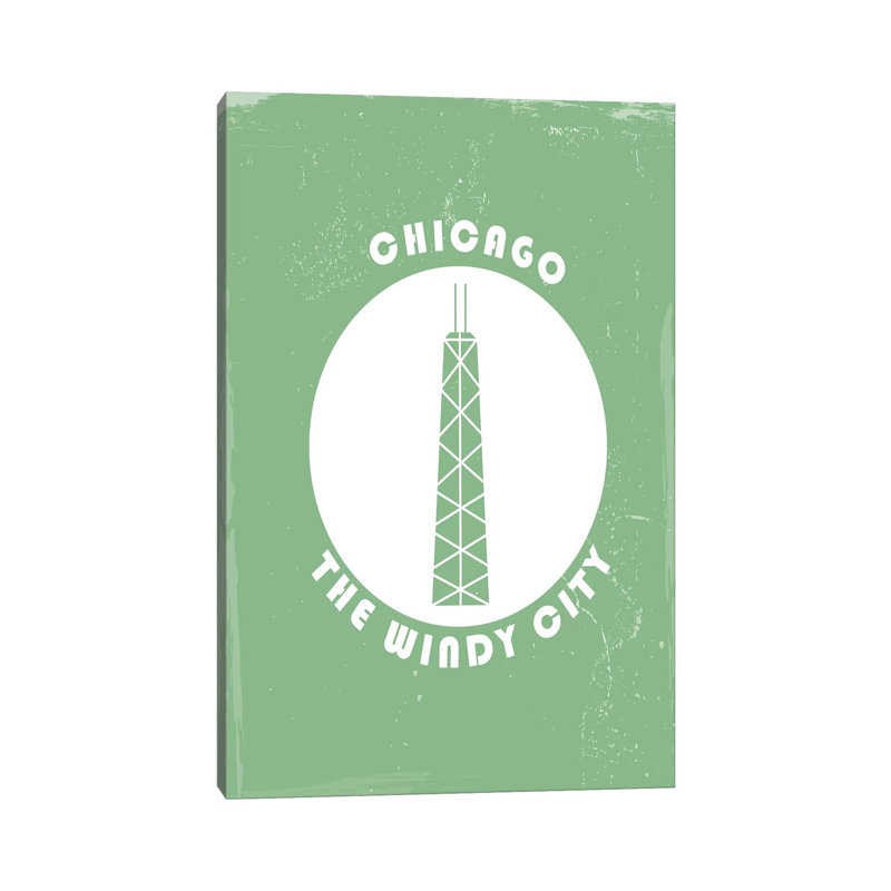 Chicago, Circle by Fly Graphics - Gallery-Wrapped Canvas Giclée on Canvas, No Frame, 20.32 cm H x 30.48 cm W