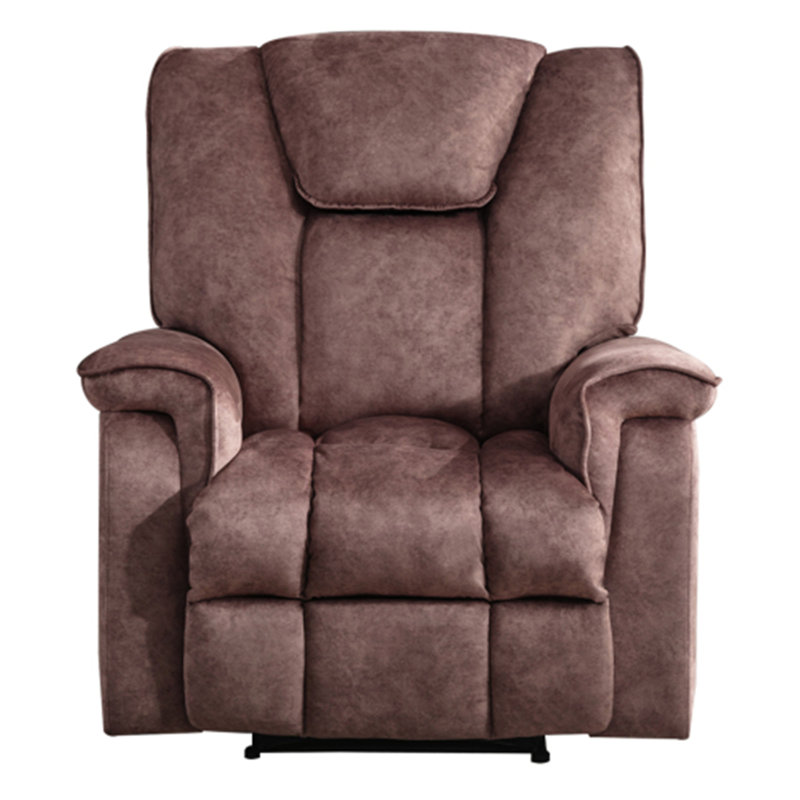 Fauteuil inclinable ergonomique 37 po en velours, Velours brun