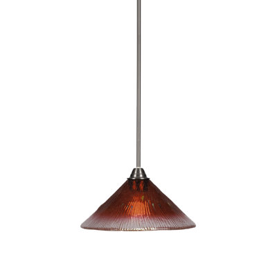Averyon Paramount Stem Hung Pendant Shown In Brushed Nickel Finish With 12" Glass
