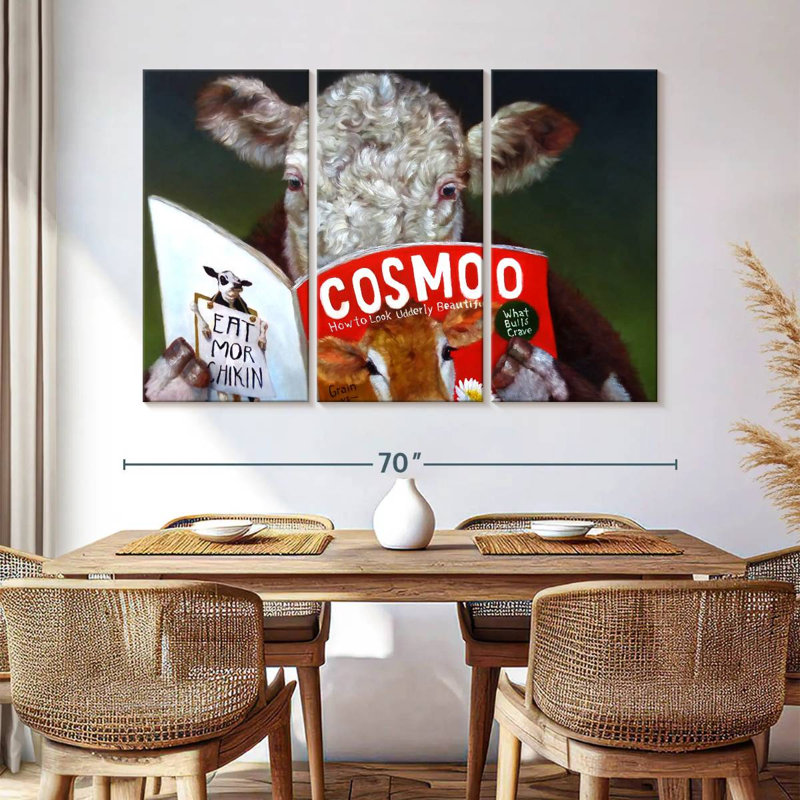 Ketti Cow Tips, 42" H x 65" W