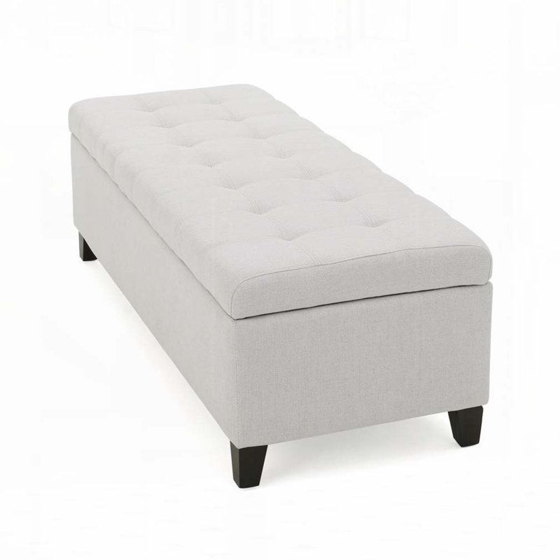  Mirga Storage Bench, Light Gray