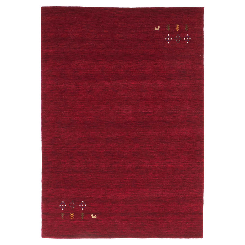 Kashkuli Gabbeh Red Rug 4'1" x 5'9"