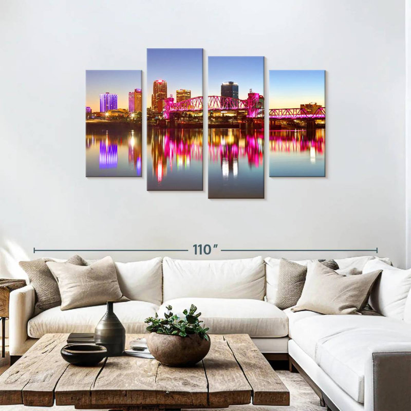 Little Rock Skyline, 48" H x 75" W