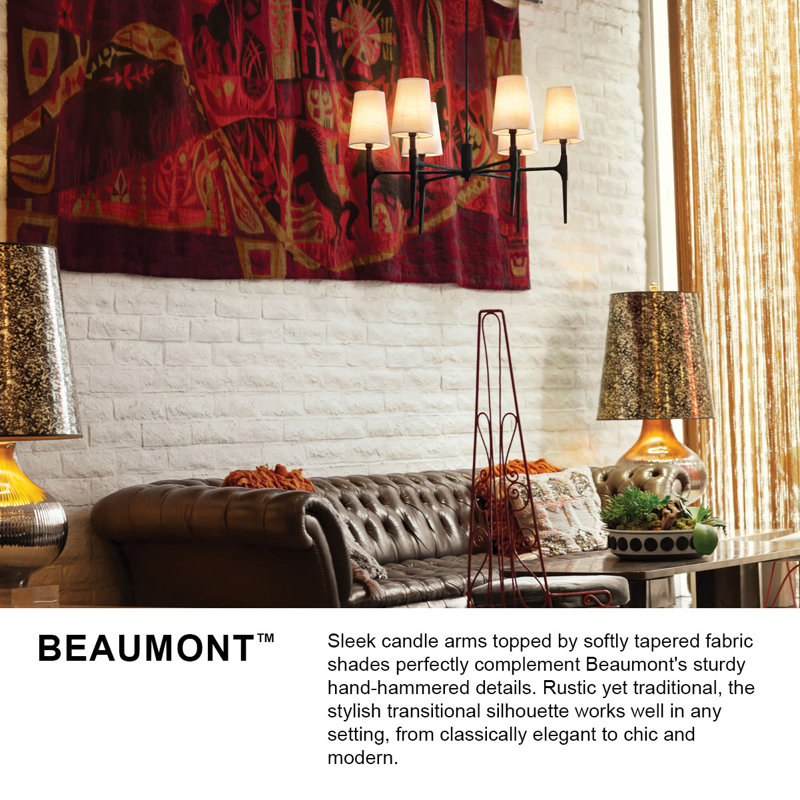 Beaumont 6-Light Shaded Classic / Traditional Chandelier