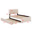 Lit plateforme tapissier avec lit gigogne-69841874