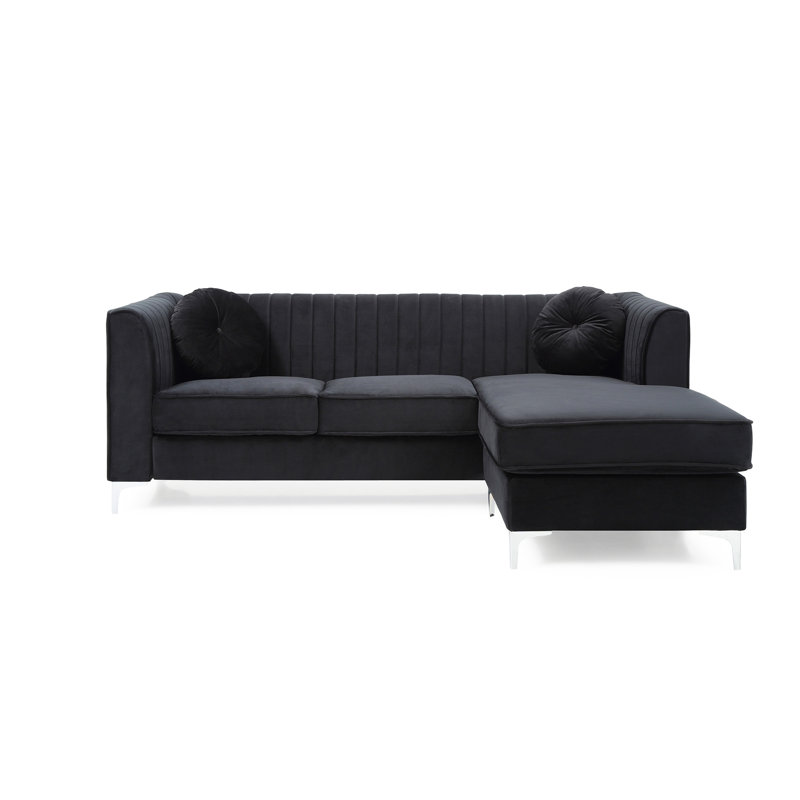 Canapé-fauteuil Delray G793B-SC (3 boîtes), Noir