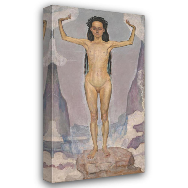 «Day» par Ferdinand Hodler - Art mural sur toile tendue avec châssis, H 40 po x l 28 po