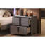 Table de chevet grise 2 avec un design créatif pour la chambre à coucher 2 tiroirs, s'adapte à divers styles de décoration