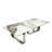 55" Wide Rectangular Coffee Table/End Table With Rock Slab Top, Metal Frame Coffee Table-1336709390