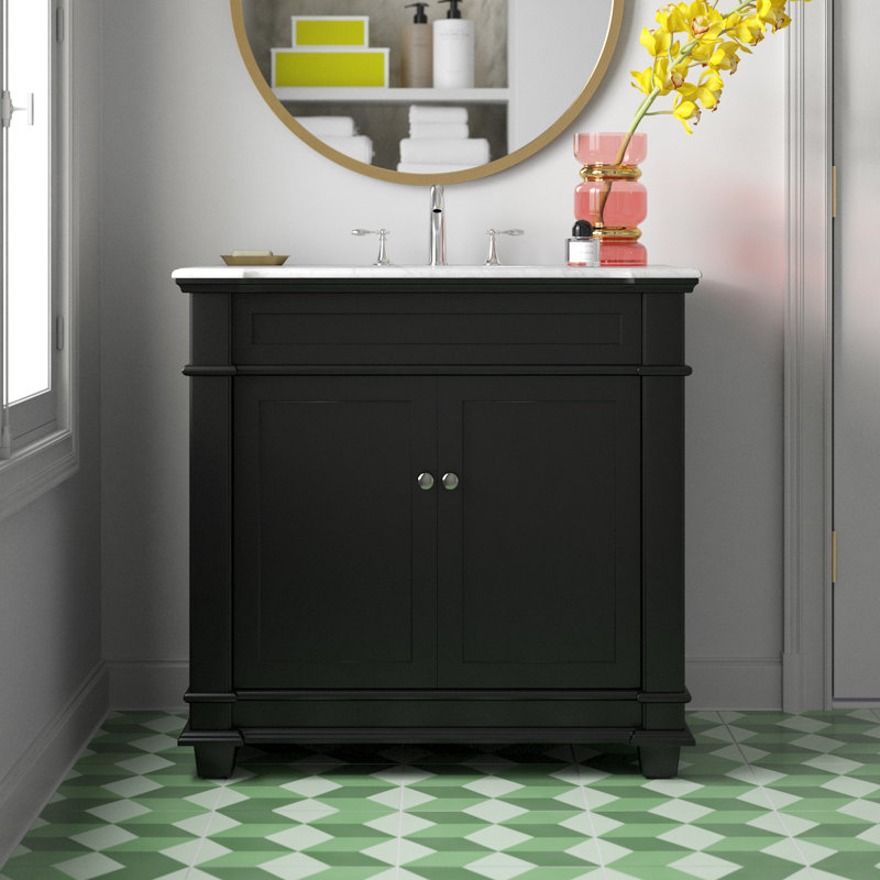 Ensemble de meuble-lavabo simple 36 po Lydie, Vert