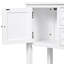 Grande console de rangement rétro Cambridge Series avec quatre petits tiroirs et une tablette inférieure pour le salon-2132350150