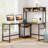 Magdali L-Shaped Metal Base Computer Desk-1724980318