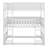 Twin-Sized Three-Tier Rubber Wood Bunk Bed, Fully Equipped With Ladders And Guardrails-478907407