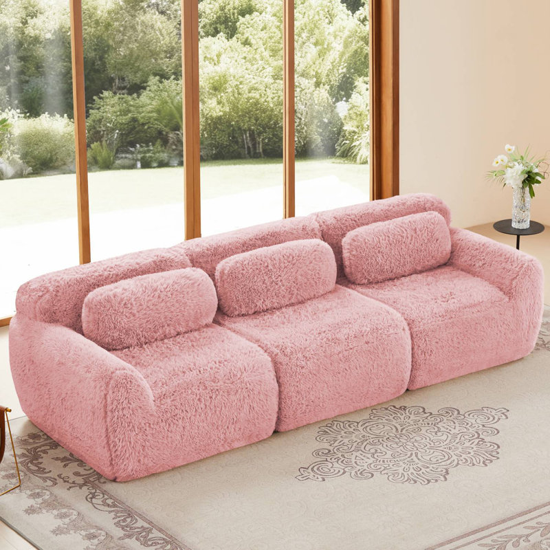 Canapé modulaire 114 po, Rose