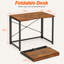 Bureau d'ordinateur pliable 31,5 po, conception de rangement compacte