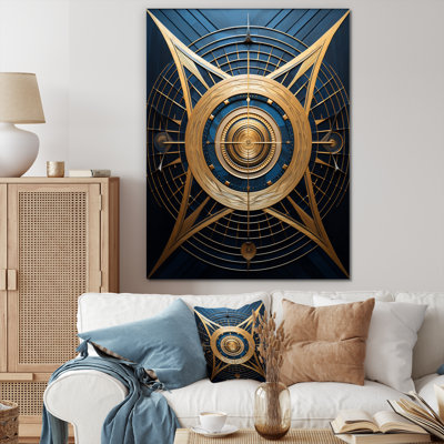 «Esoteric Knowing In Teal and Gold I», impressions d'art géométrique moderne
