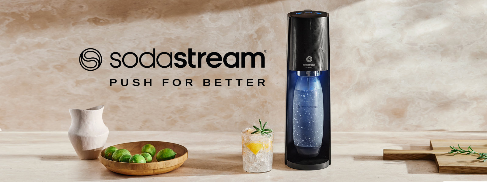 SodaStream 1L Dishwasher Safe Classic Carbonating Bottle, 2 Count, Black/Clear