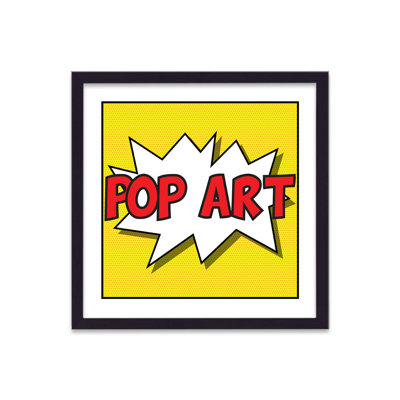 Funky Vibrant Yellow Pow Style Pop Art by Vouvart - Single Picture Frame Print