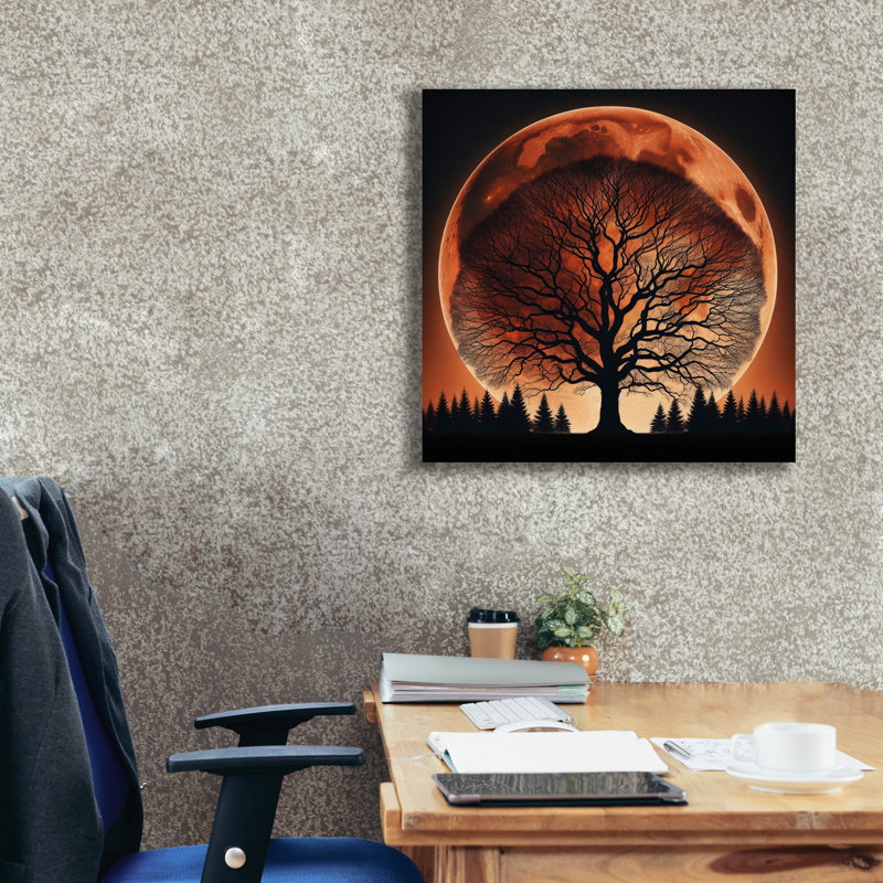  Art mural en toile «Moonrise.jPG» par Rey Klimt, 26 po x 26 po, H 26 po x l 26 po