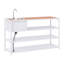 Outdoor Kitchen Set with Sink AVETRANA Metal White