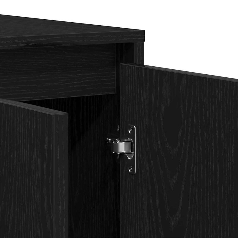 Sideboard 120 X 41 X 75 Cm Engineered Wood, Black Oak