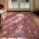 Bungalow Rose Aylena Crimson Medallion Floral Red Area Rug