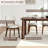 7-Piece Solid Wood Modern Dining Room Table Set Kitchen Table Chairs