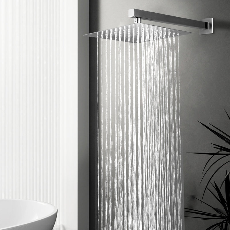 10" Bathroom Luxury Rain Shower Head With Shower Arm,Wall Mounted,Stainless Steel (Without Shower Valve), Brushed Nickel