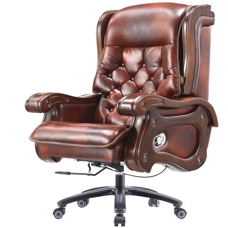 Fauteuil de direction en cuir véritable Penn