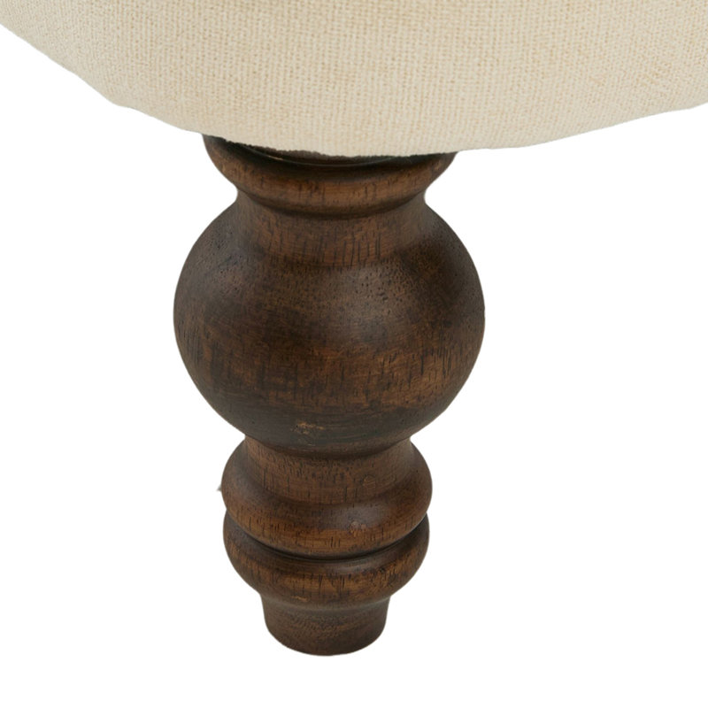 Chaise longue rembourrée en chenille de 27,2 po de largeur avec coussin lombaire et accoudoirs, Beige