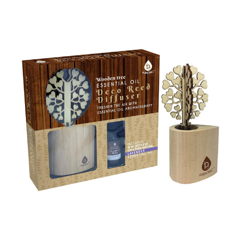 Lavender Wooden Tree Essential Oil Reed Diffuser
