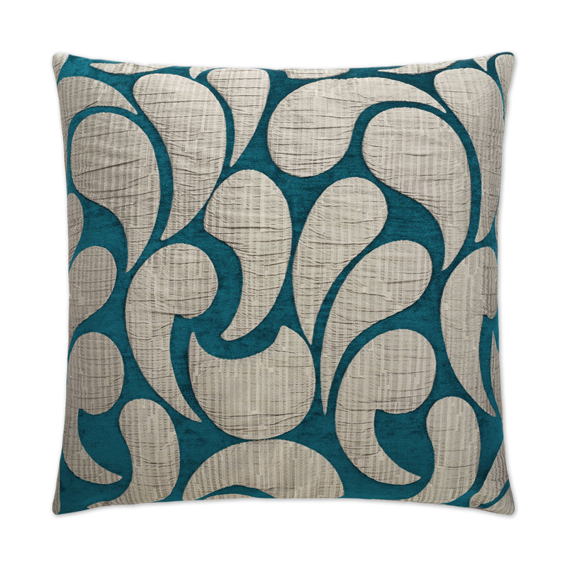 Drizzle Pillow Cover & Insert, Peacock, Square 20"