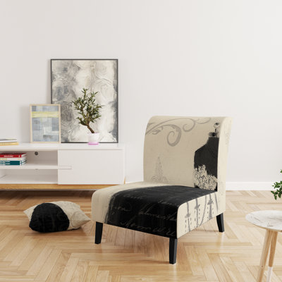 French Chandeliers Couture II - Fashion Upholstered Slipper Chair