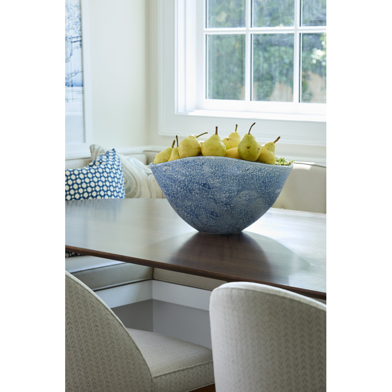 Bol décoratif en porcelaine, Bleu / blanc
