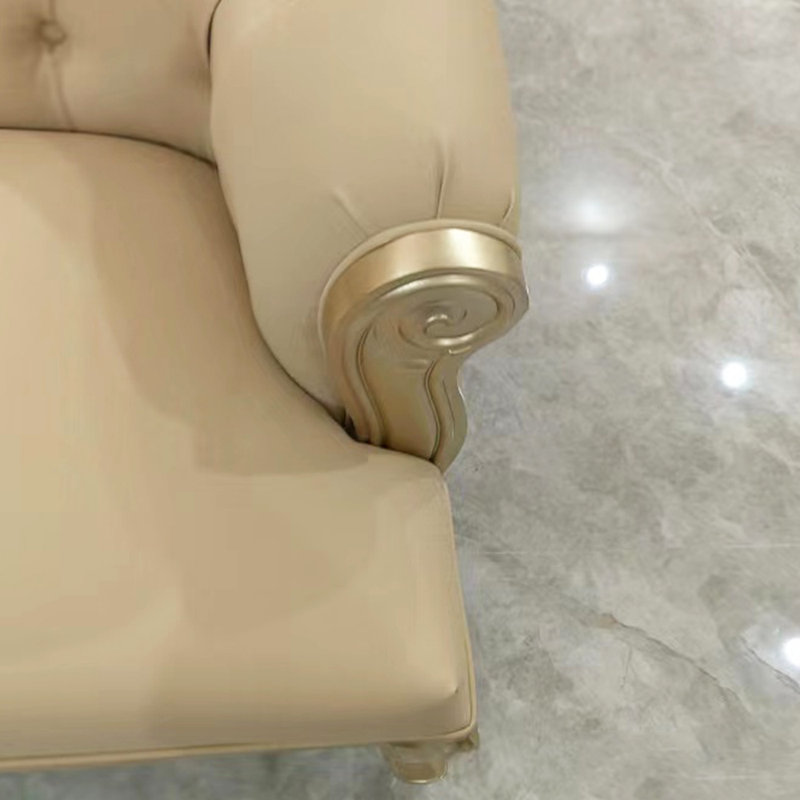Méridienne rembourrée American, Chaise longue à accoudoir gauche