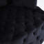 Fauteuil en velours noir pour salon - 40,6 po Largeur, rembourrage en mousse de la chaise-646754761-646754758