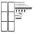 Metal and Tempered Glass Double Sliding Barn Door with Installation Hardware Kit, 2 Sets of Door-91084032