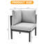 Chaise de coin en aluminium pour l'extérieur-1512352897