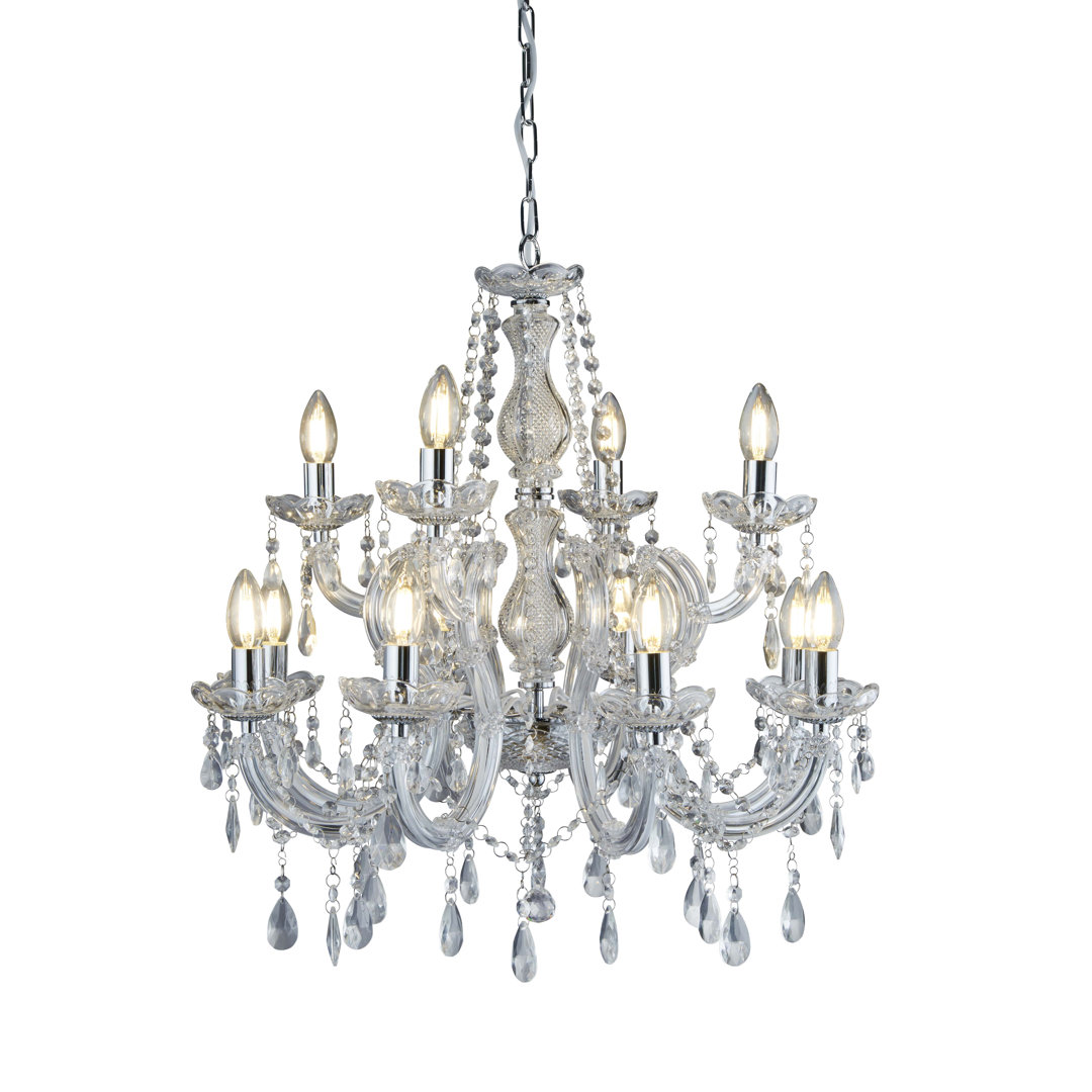Kelly 12 - Light Candle Style Chandelier