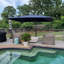 Parasol incurvé rectangulaire ajustable avec base Bennit-841176625