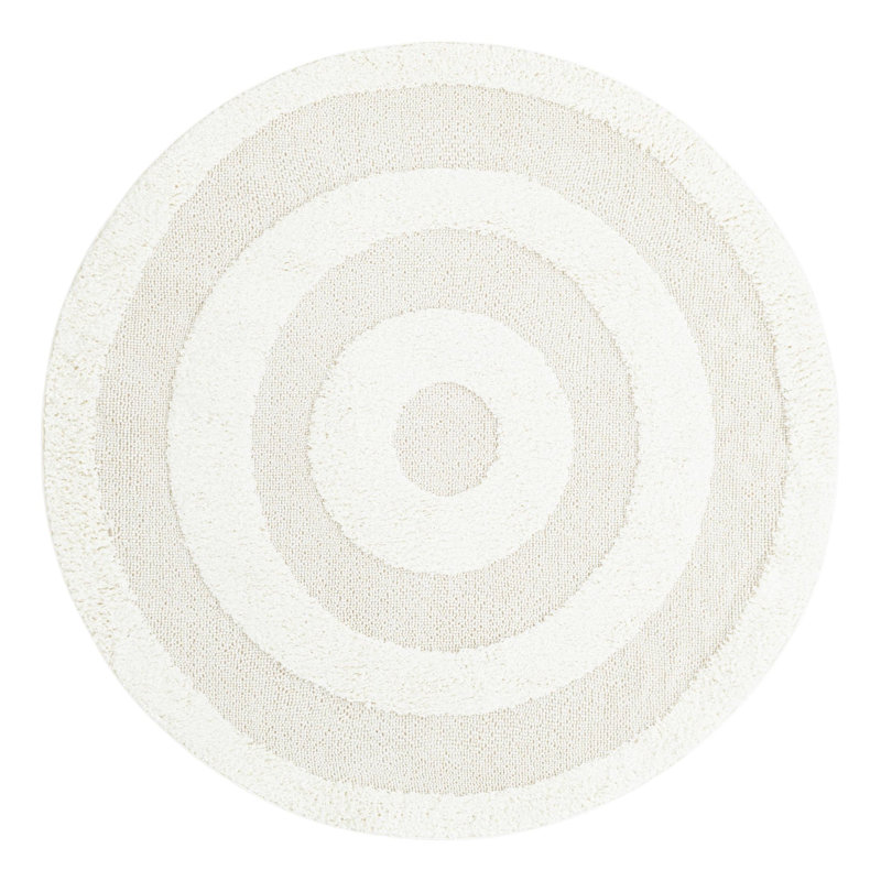 Reike Geometric Indoor Rug, Round 5'3"