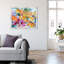 Abstrait «Couple Daisies With An Orchid», reproduction d'art murale-807381620-807381583