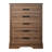 Wallasey Wood 5-Drawer Chest In Pecan