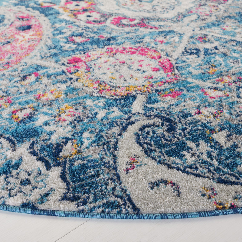 Madison Performance Paisley Rug, Round 6'7"