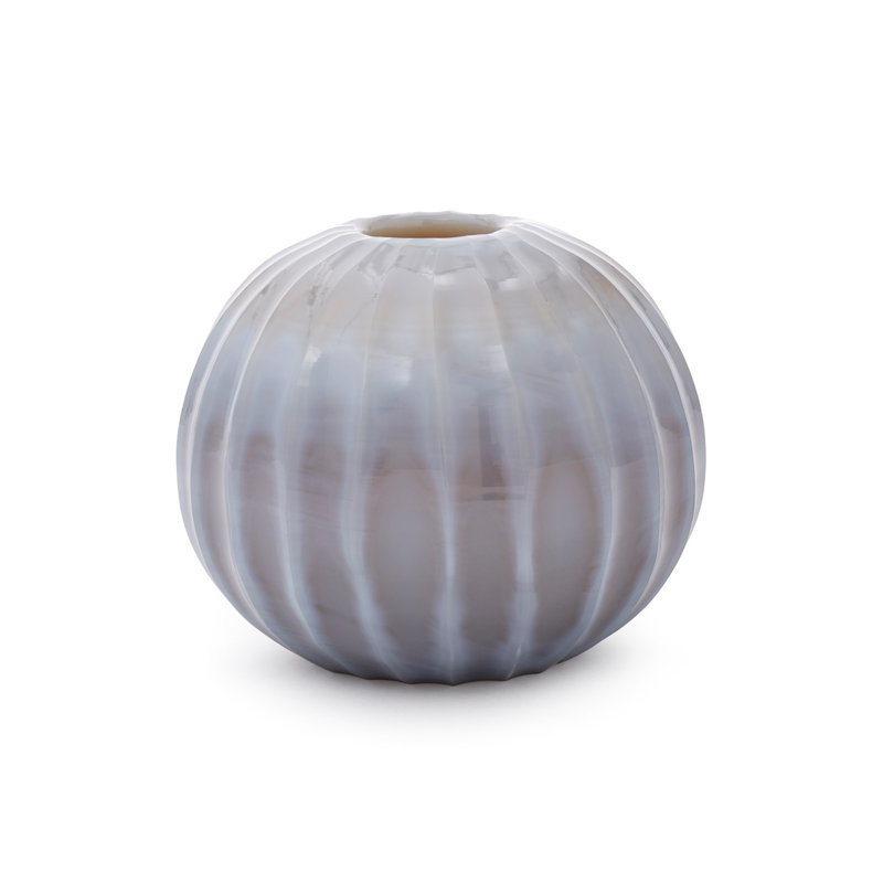 Lida Handmade Glass Table Vase, Smoke