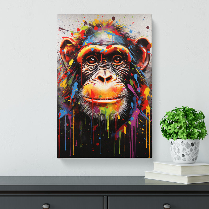 Monkey Modern - Wrapped Canvas, 76cm H x 50cm W x 3cm D