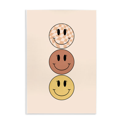 Retro Smileys Trio Wall Plaque Art by JJ Design House, LLC.