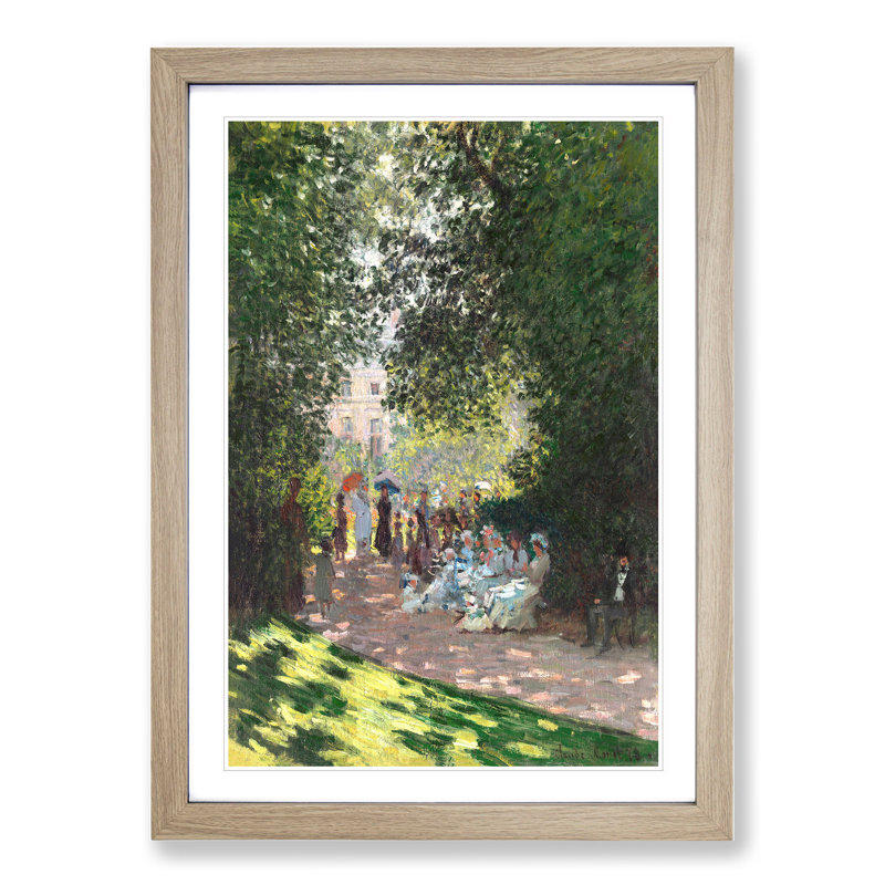 The Parc Monceau Vol.1 by Claude Monet - Picture Frame Painting, 48cm H x 36cm W x 2cm D, Oak Framed