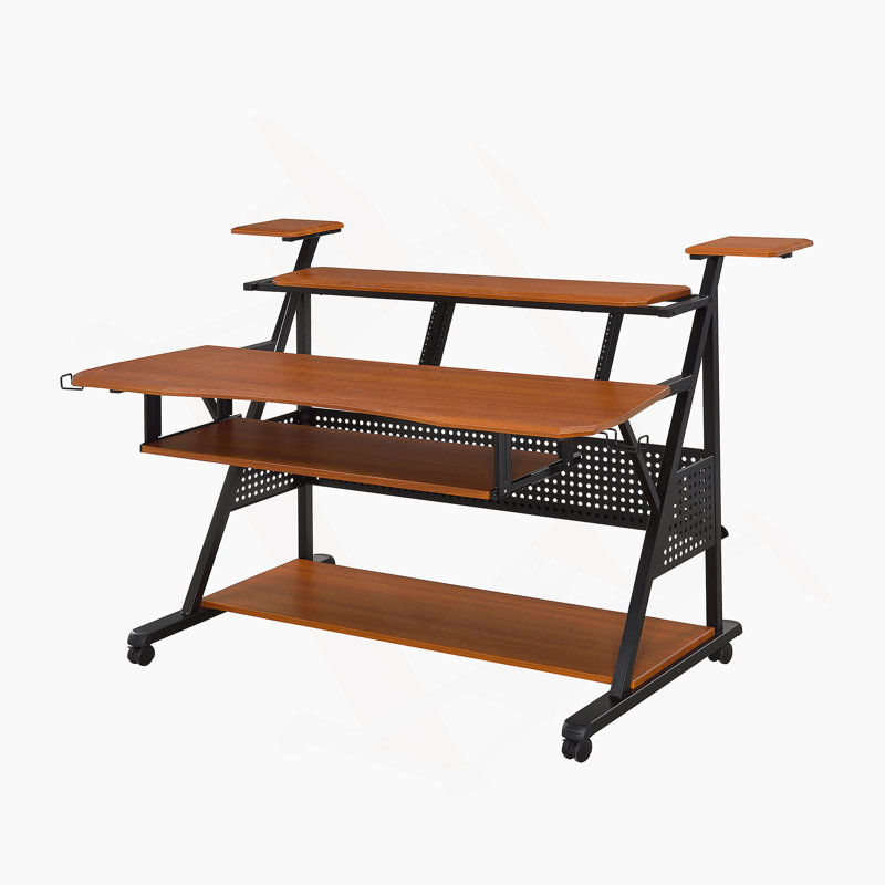 Bureau Willow, cerisier et finition noire OF00990, Cerisier