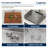 21"L x 20"W x 10"D Single Bowl Drop In Workstation 16 Gauge Stainless Steel Kitchen Sink with Faucet and Accessories